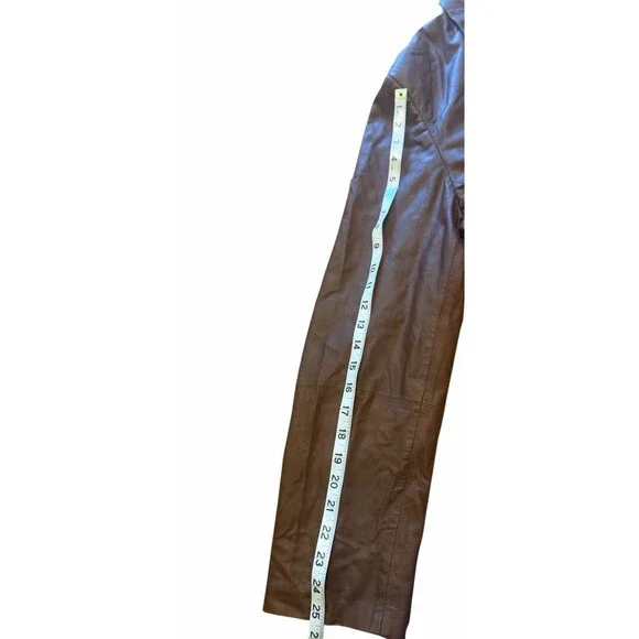Overland Western 100% Leather Lambskin Blazer Jacket Men XL Soft Three Button